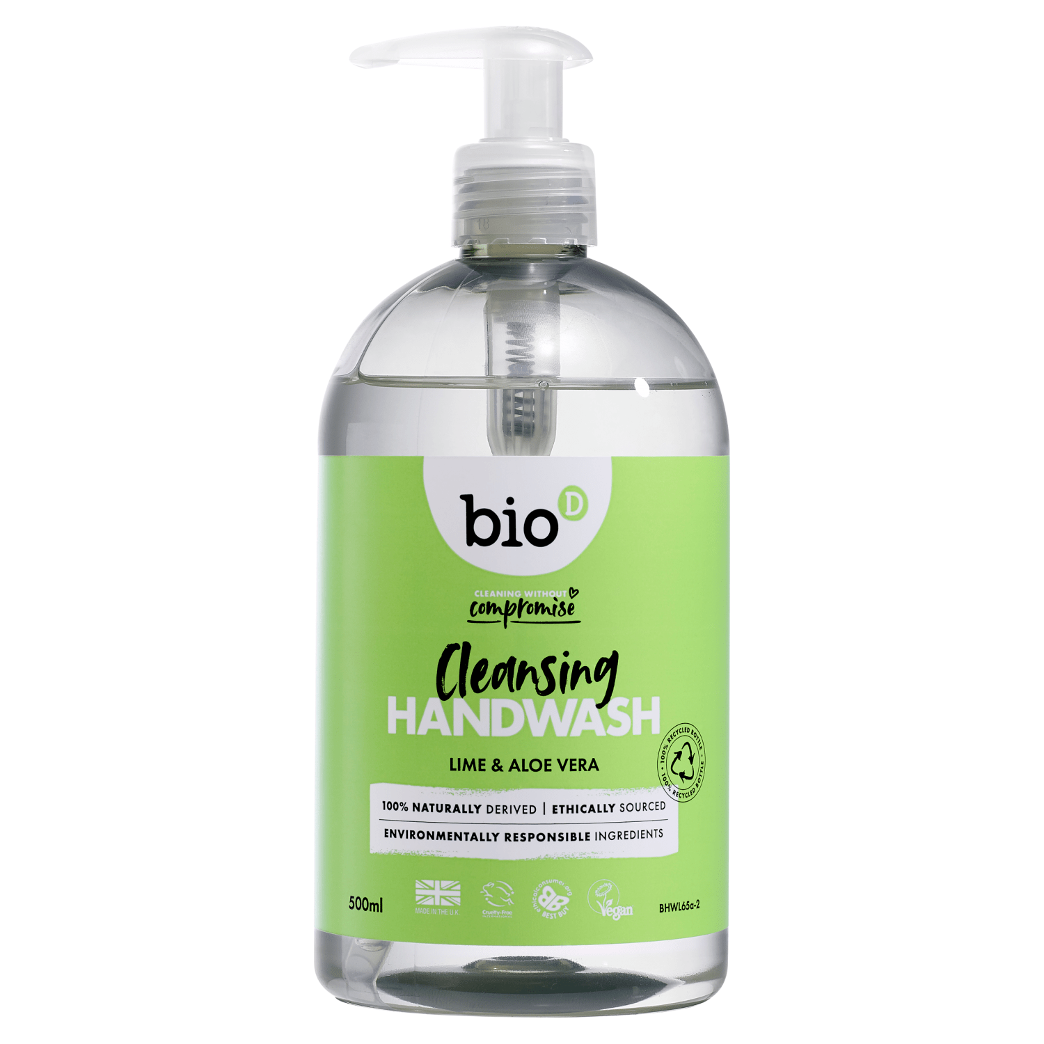 Bio D Cleansing Handwash Lime & Aloe Vera 500ml - UK Food & Drink - 5034938500023