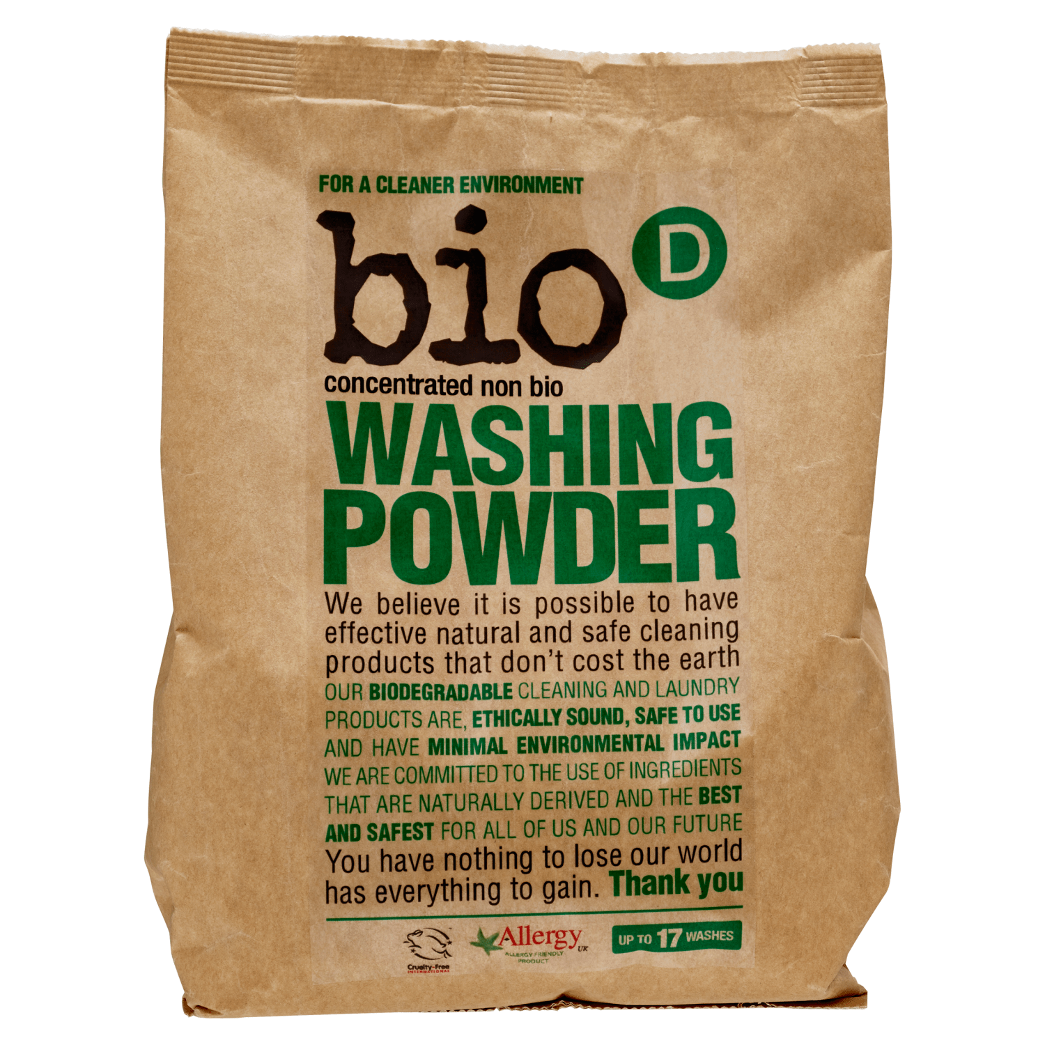 Bio - D Concentrated Washing Powder 1kg - UK Food & Drink - 5034938100018