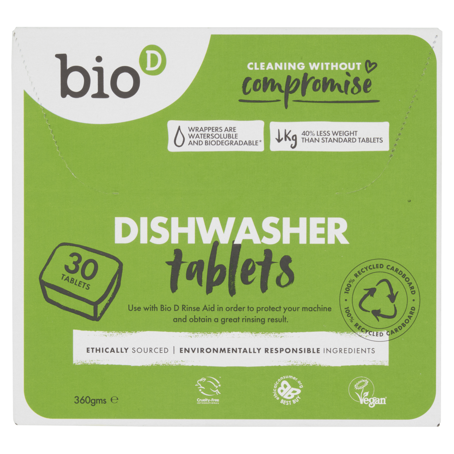 Bio D Dishwasher Tablets 360g - UK Food & Drink - 5034938500191