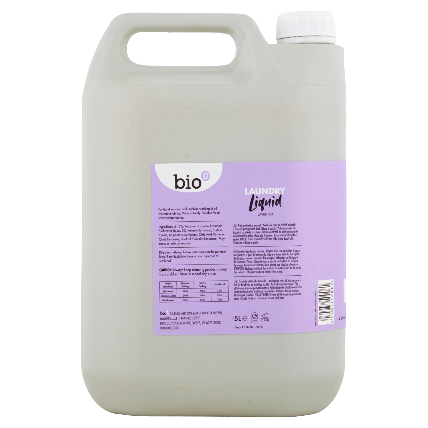 Bio D Laundry Liquid Lavender 5 Litre - UK Food & Drink - 5034938500061