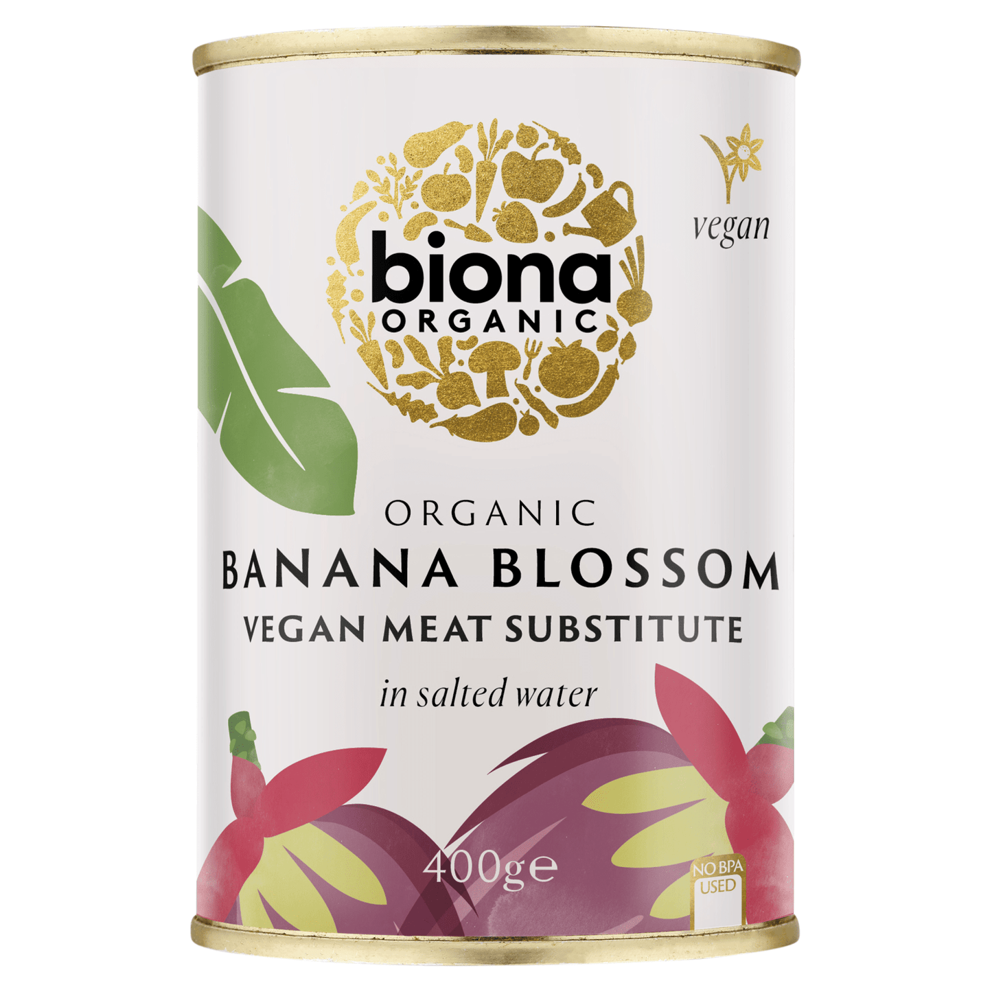 Biona Organic Banana Blossom Vegan Meat Substitute in Salted Water 400g - UK Food & Drink - 5032722317512