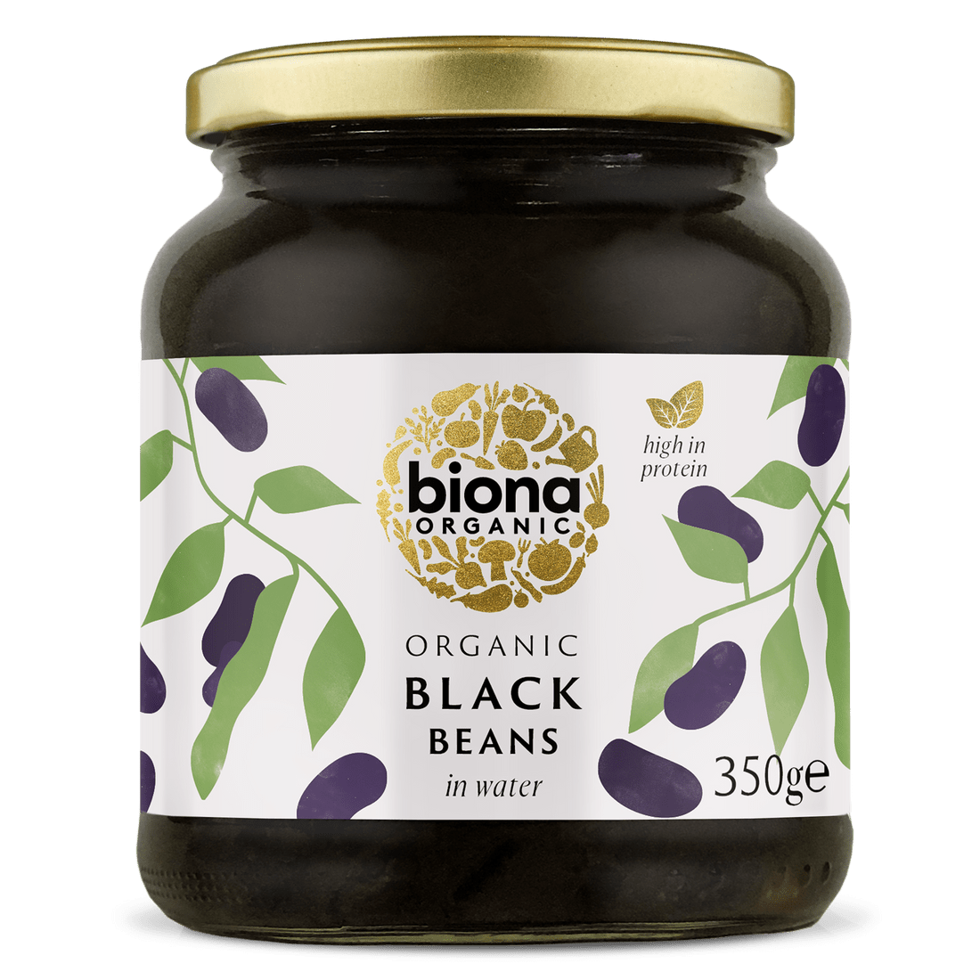 Biona Organic Black Beans in Water 350g - UK Food & Drink - 5032722316454
