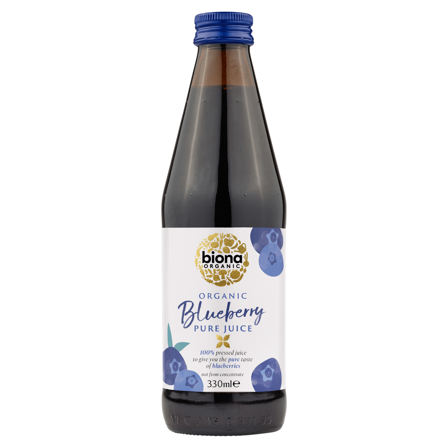 Biona Organic Blueberry Pure Juice 330ml - UK Food & Drink - 5032722307322
