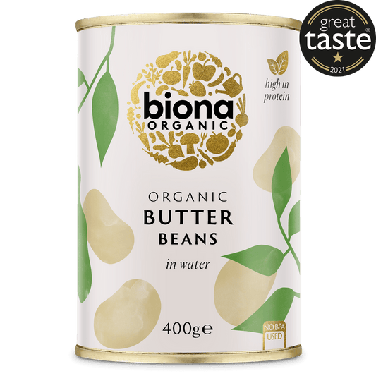 Biona Organic Butter Beans in Water 400g - UK Food & Drink - 5032722302754