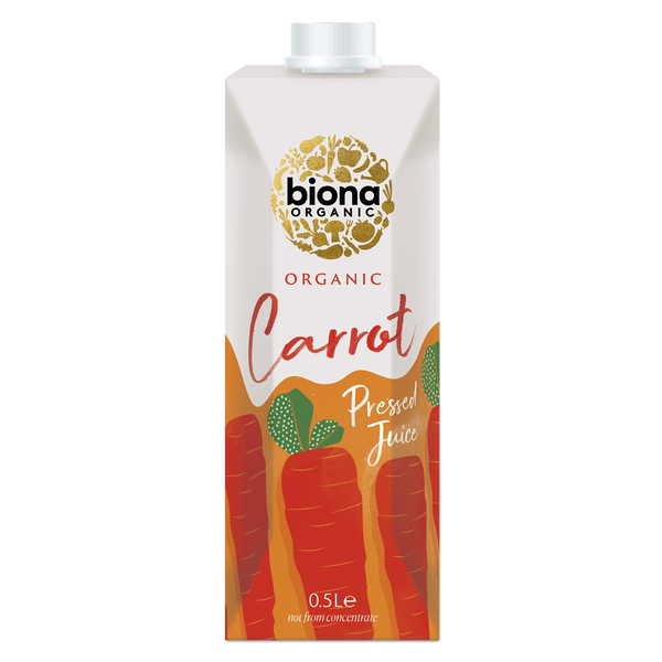 Biona Organic Carrot Pressed Juice 0.5L - UK Food & Drink - 5032722315471
