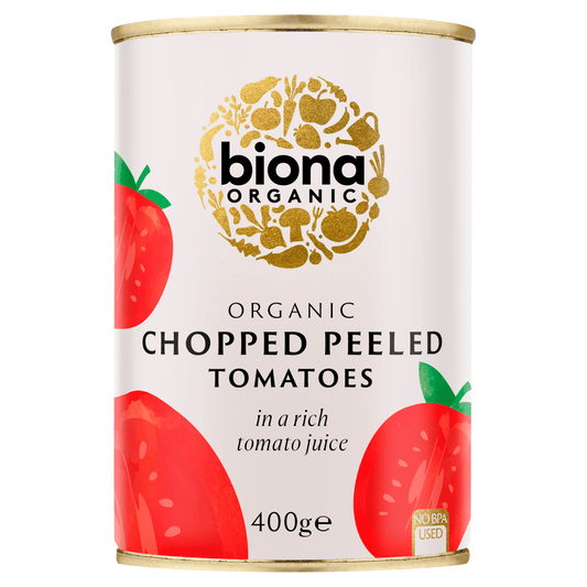 Biona Organic Chopped Peeled Tomatoes 400g - UK Food & Drink - 5032722301016