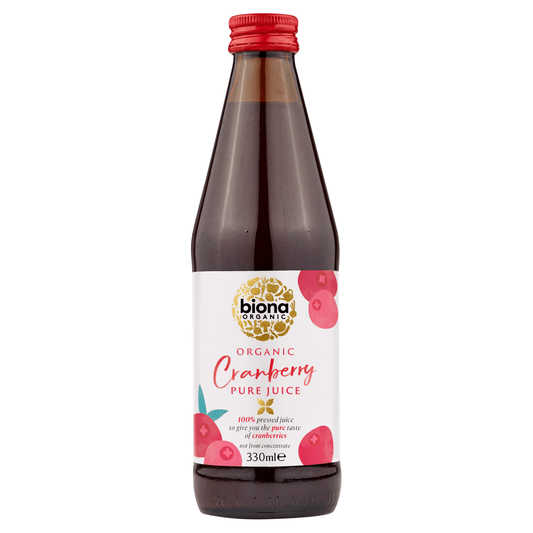 Biona Organic Cranberry Pure Juice 330ml - UK Food & Drink - 5032722305144