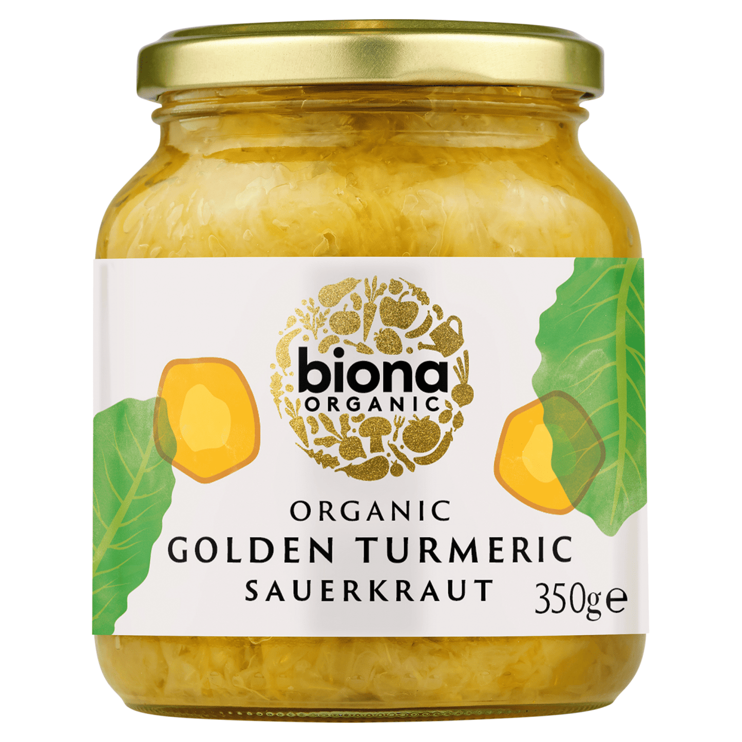 Biona Organic Golden Turmeric Sauerkraut 220g - UK Food & Drink - 5032722317437