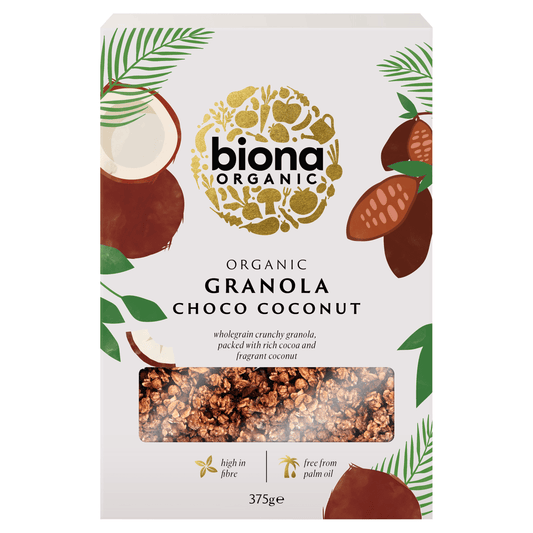 Biona Organic Granola Choco Coconut 375g - UK Food & Drink - 5032722318380