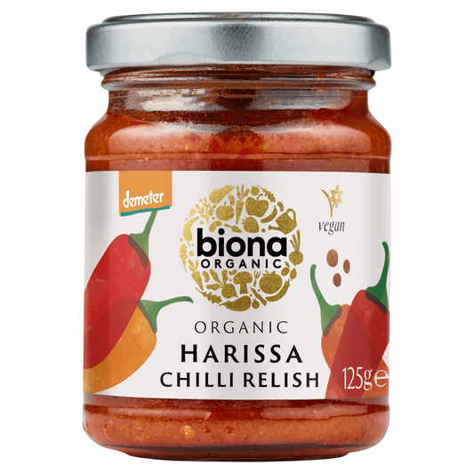 Biona Organic Harissa Chilli Relish 125g - UK Food & Drink - 5032722306011