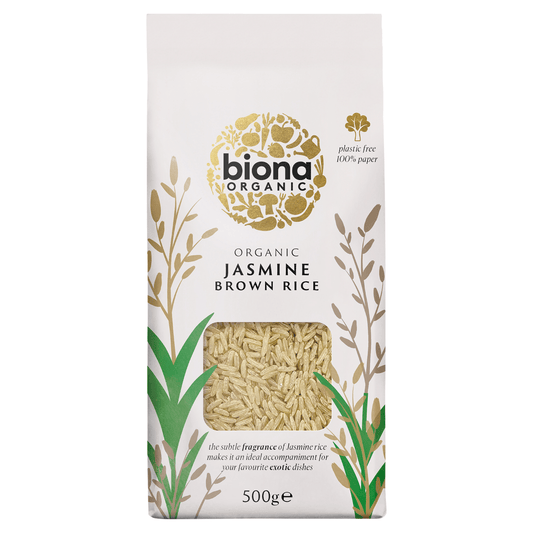 Biona Organic Jasmine Brown Rice 500g - UK Food & Drink - 5032722318755