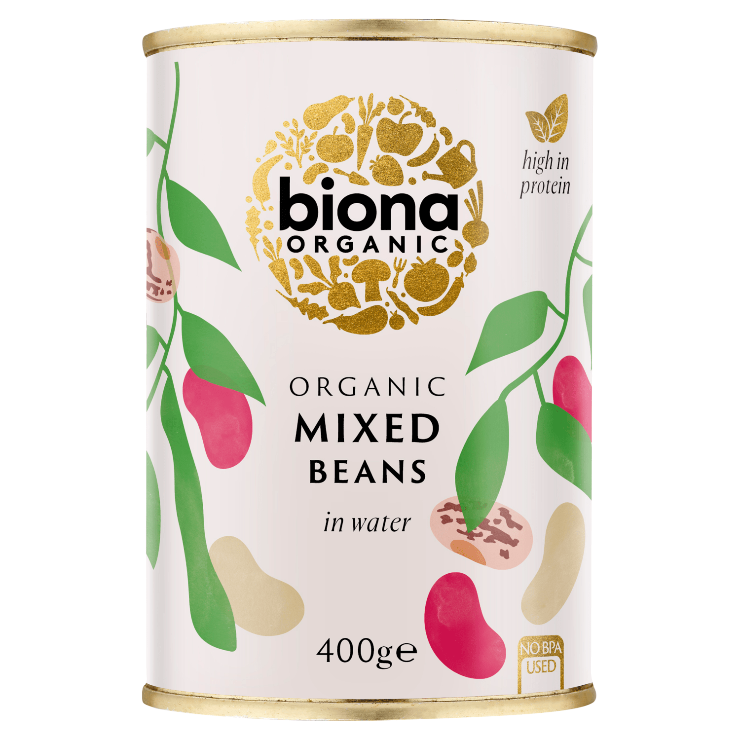 Biona Organic Mixed Beans in Water 400g - UK Food & Drink - 5032722302921