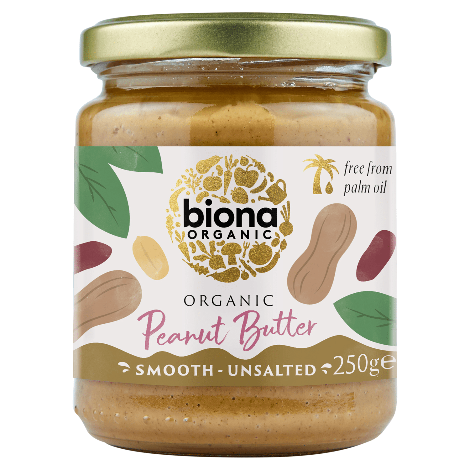 Biona Organic Peanut Butter Smooth Unsalted 250g - UK Food & Drink - 5032722305823