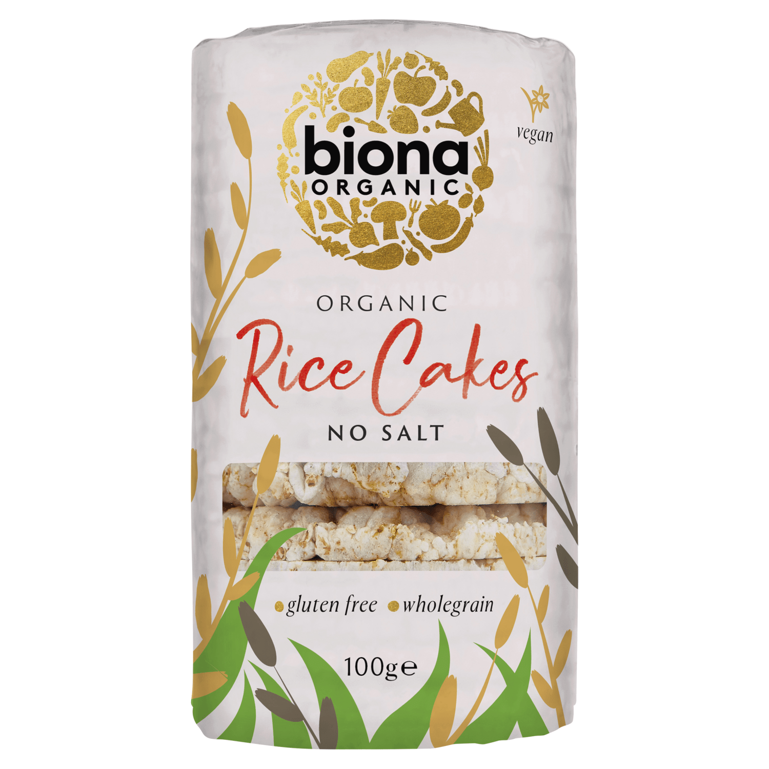 Biona Organic Rice Cakes No Salt 100g - UK Food & Drink - 5032722300590