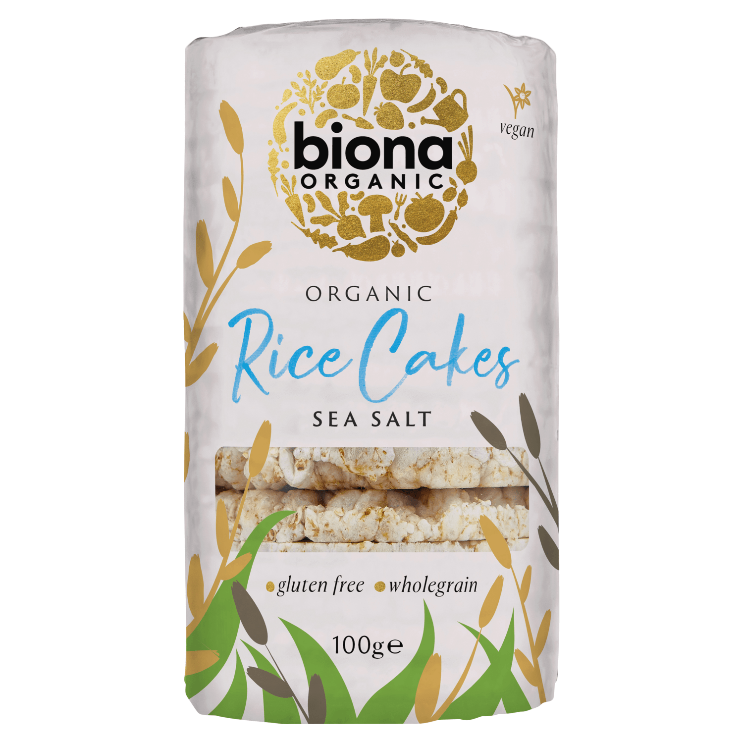 Biona Organic Rice Cakes Sea Salt 100g - UK Food & Drink - 5032722300521