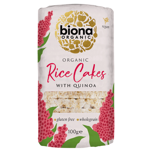 Biona Organic Rice Cakes with Quinoa 100g - UK Food & Drink - 5032722300583