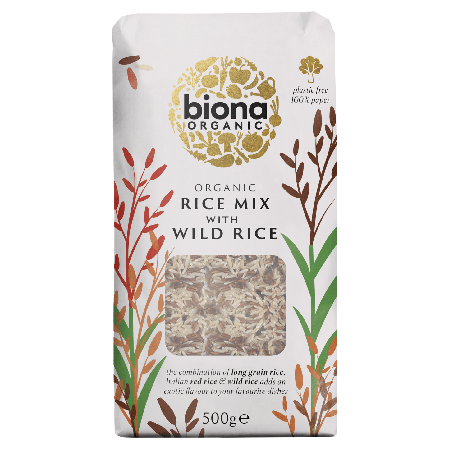 Biona Organic Rice Mix with Wild Rice 500g - UK Food & Drink - 5032722318779