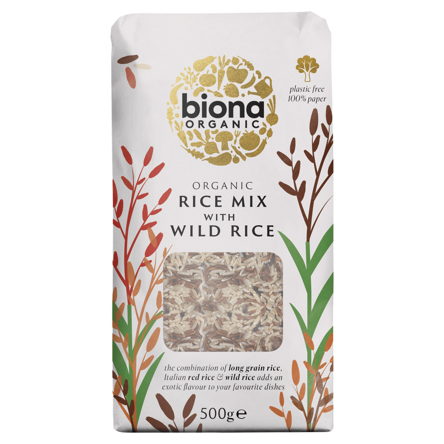 Biona Organic Rice Mix with Wild Rice 500g - UK Food & Drink - 5032722318779