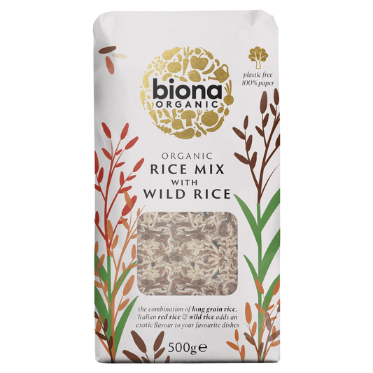 Biona Organic Rice Mix with Wild Rice 500g - UK Food & Drink - 5032722318779
