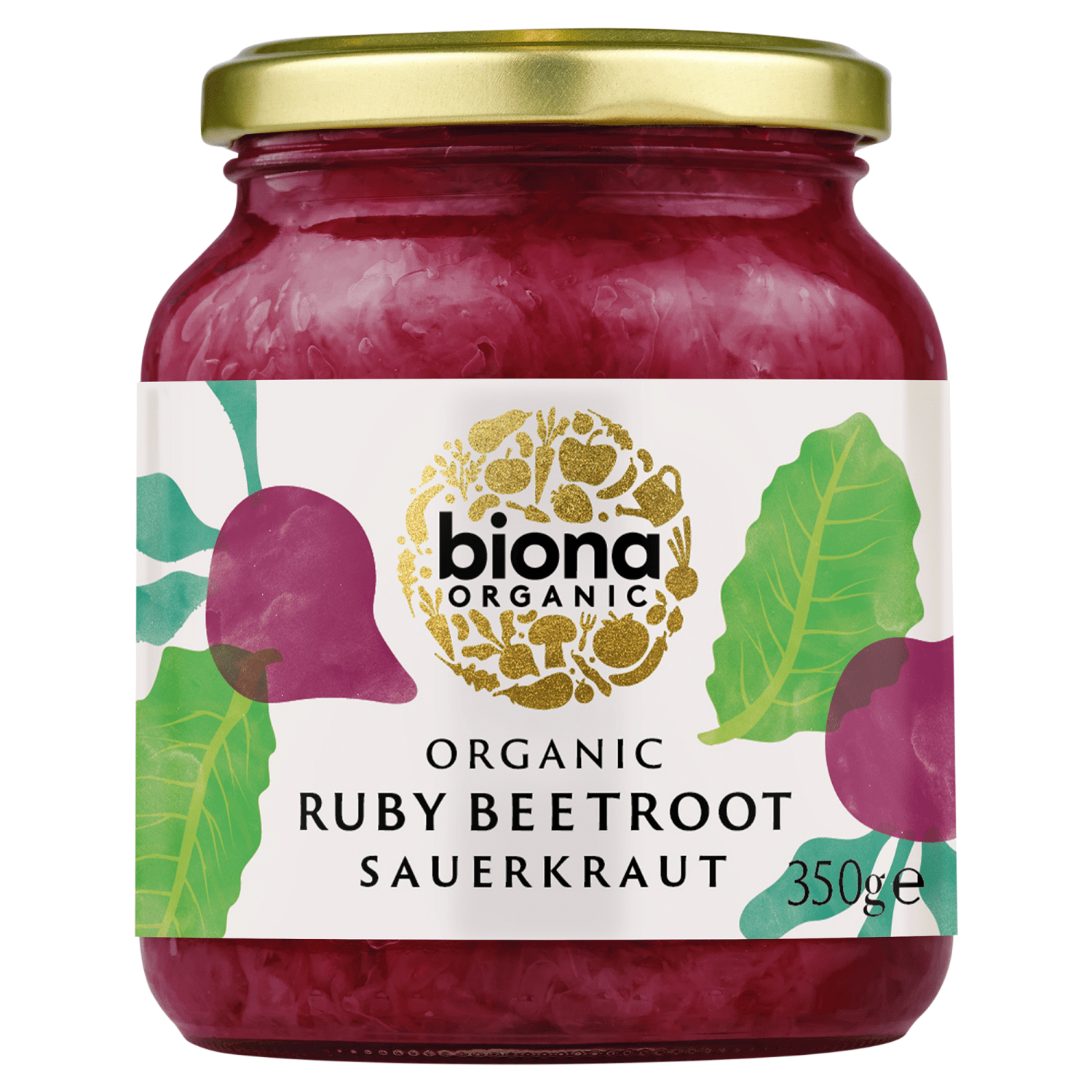 Biona Organic Ruby Beetroot Sauerkraut 220g - UK Food & Drink - 5032722317444