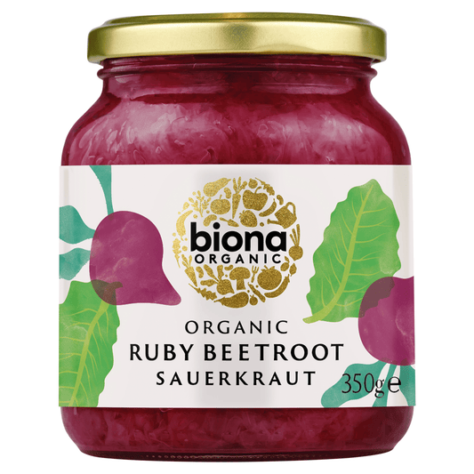 Biona Organic Ruby Beetroot Sauerkraut 220g - UK Food & Drink - 5032722317444
