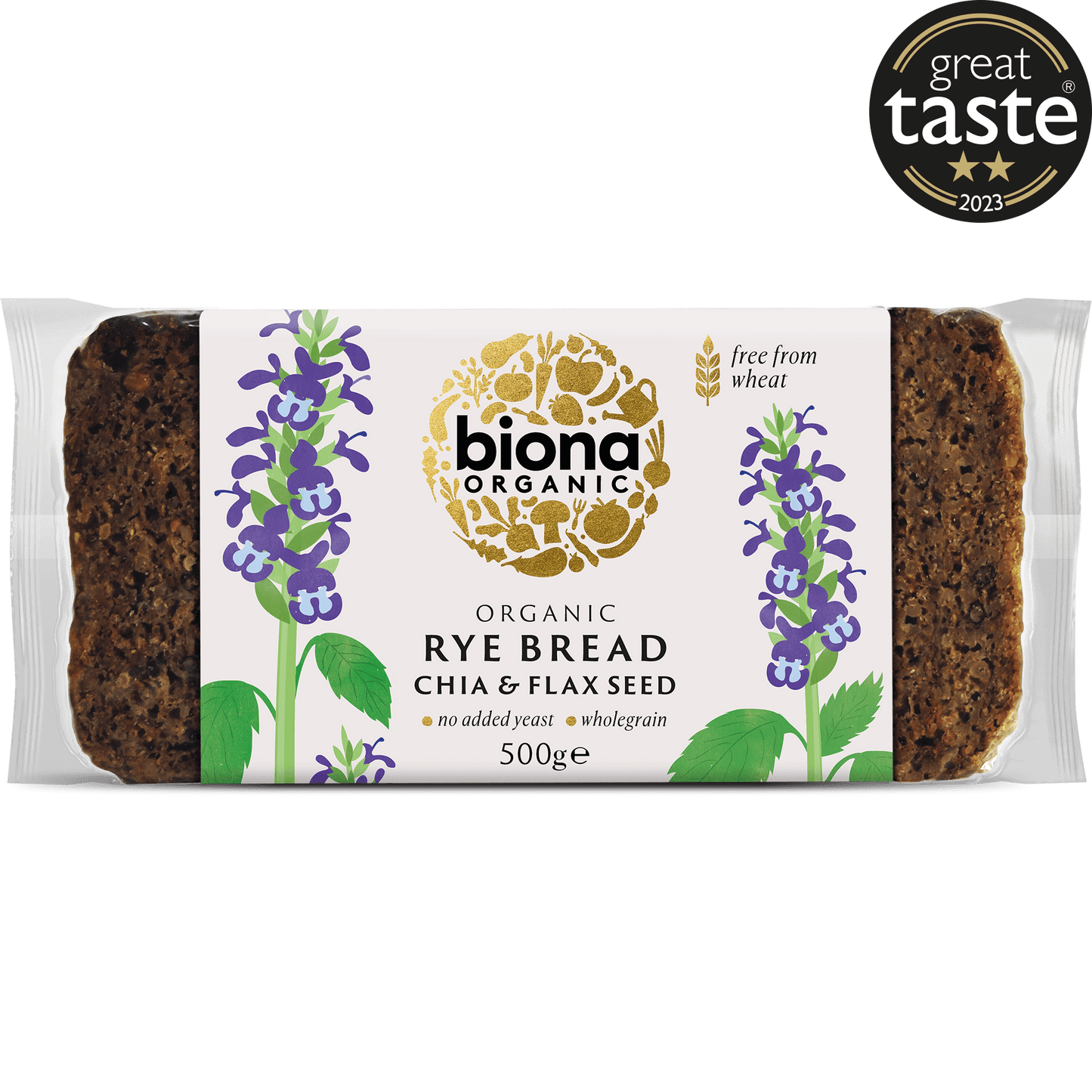Biona Organic Rye Bread Chia & Flax Seed 500g - UK Food & Drink - 5032722312920