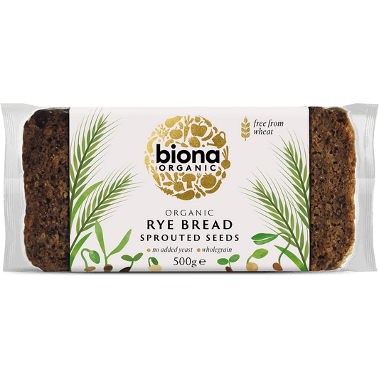 Biona Organic Rye Bread Sprouted Seeds 500g - UK Food & Drink - 5032722312227