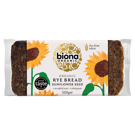Biona Organic Rye Bread Sunflower Seed 500g - UK Food & Drink - 5032722301238
