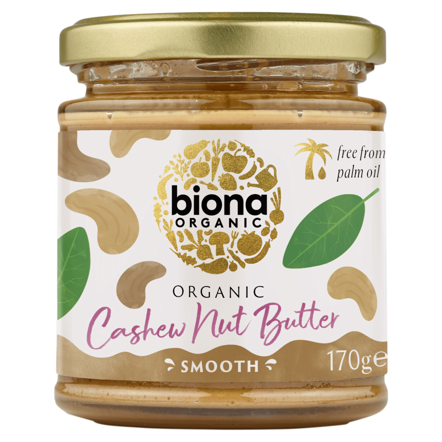 Biona Organic Smooth Cashew Nut Butter 170g - UK Food & Drink - 5032722305892