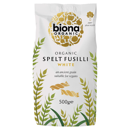 Biona Organic Spelt Fusilli White 500g - UK Food & Drink - 5032722309258