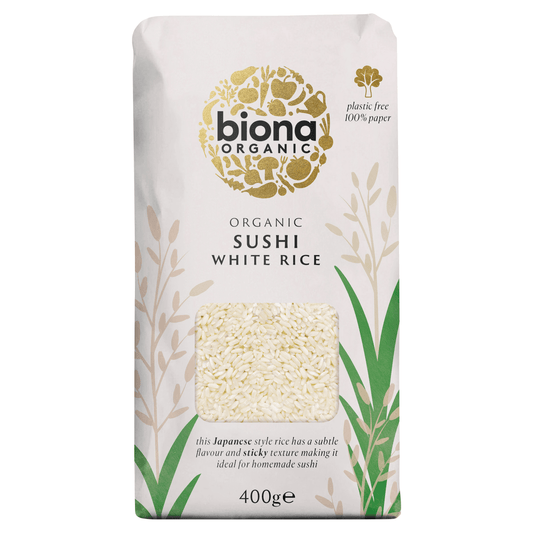 Biona Organic Sushi White Rice 400g - UK Food & Drink - 5032722315952