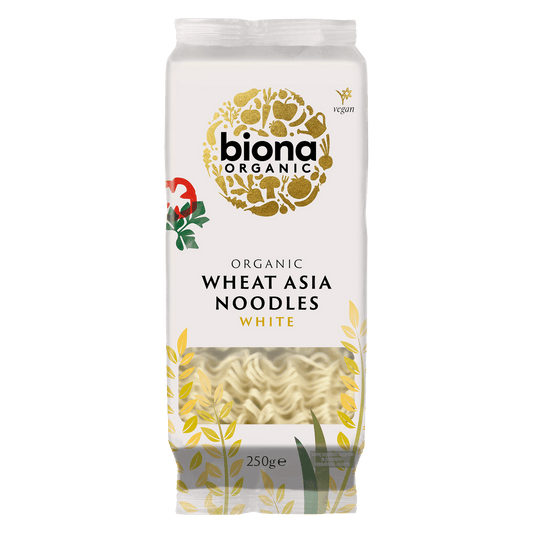 Biona Organic Wheat Asia Noodles White 250g - UK Food & Drink - 5032722313262