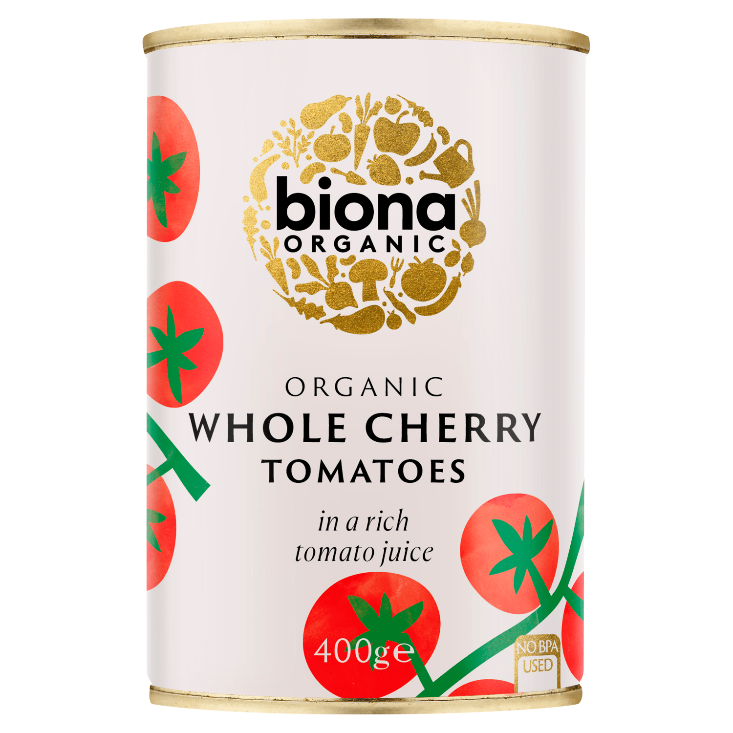 Biona Organic Whole Cherry Tomatoes 400g - UK Food & Drink - 5032722306424