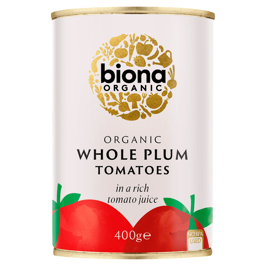Biona Organic Whole Plum Tomatoes 400g - UK Food & Drink - 5032722301009