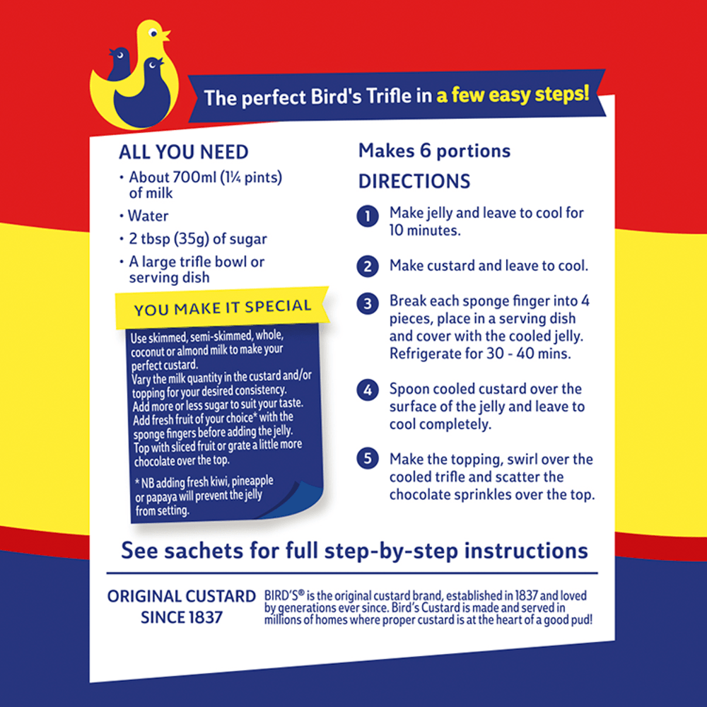 Bird's Strawberry Flavour Trifle Kit 141g - UK Food & Drink - 5000354700088