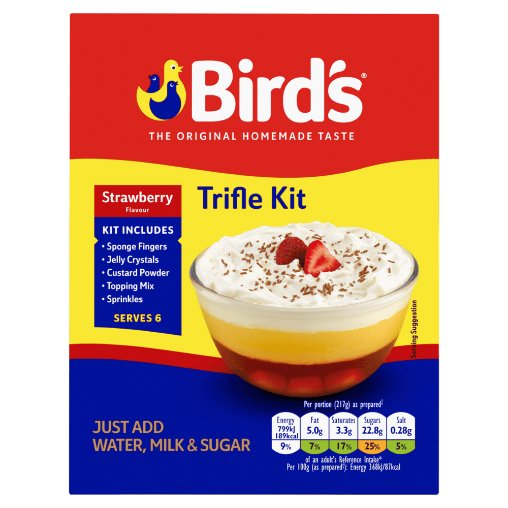 Bird's Strawberry Flavour Trifle Kit 141g - UK Food & Drink - 5000354700088