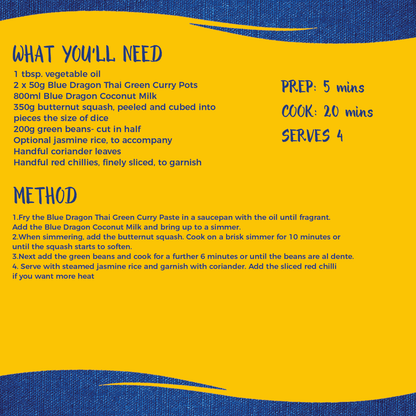 Blue Dragon Thai Green Curry Paste 50g - UK Food & Drink - 5010338304072