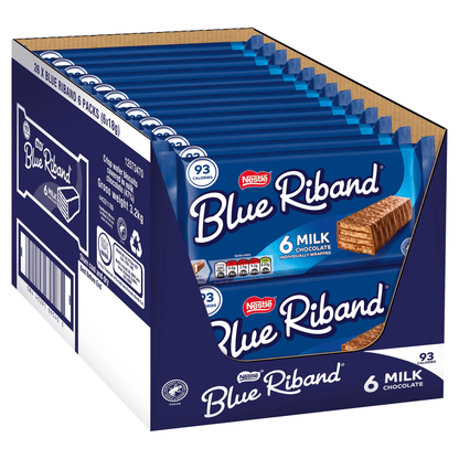 Blue Riband Milk Chocolate 6 x 18g (108g) - UK Food & Drink - 8445291095397