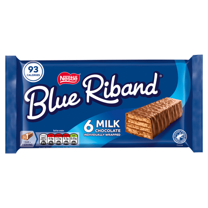 Blue Riband Milk Chocolate 6 x 18g (108g) - UK Food & Drink - 8445291095397