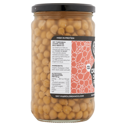 Bold Bean Co Organic Chick Peas 570g - UK Food & Drink - 5060940940151