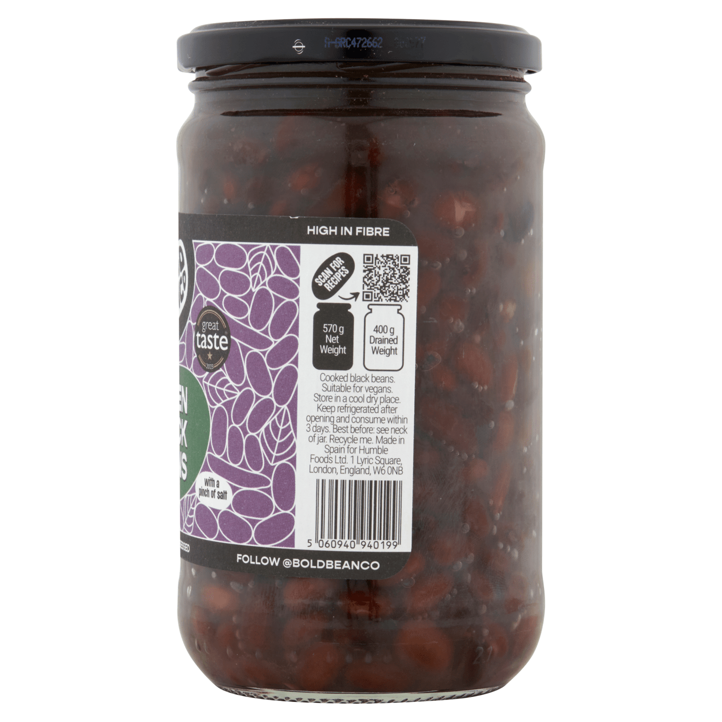 Bold Bean Co Queen Black Beans 570g - UK Food & Drink - 5060940940199