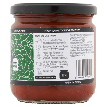 Bold Bean Co Smoky Chilli Baked Beans 325g - UK Food & Drink - 5060940940243