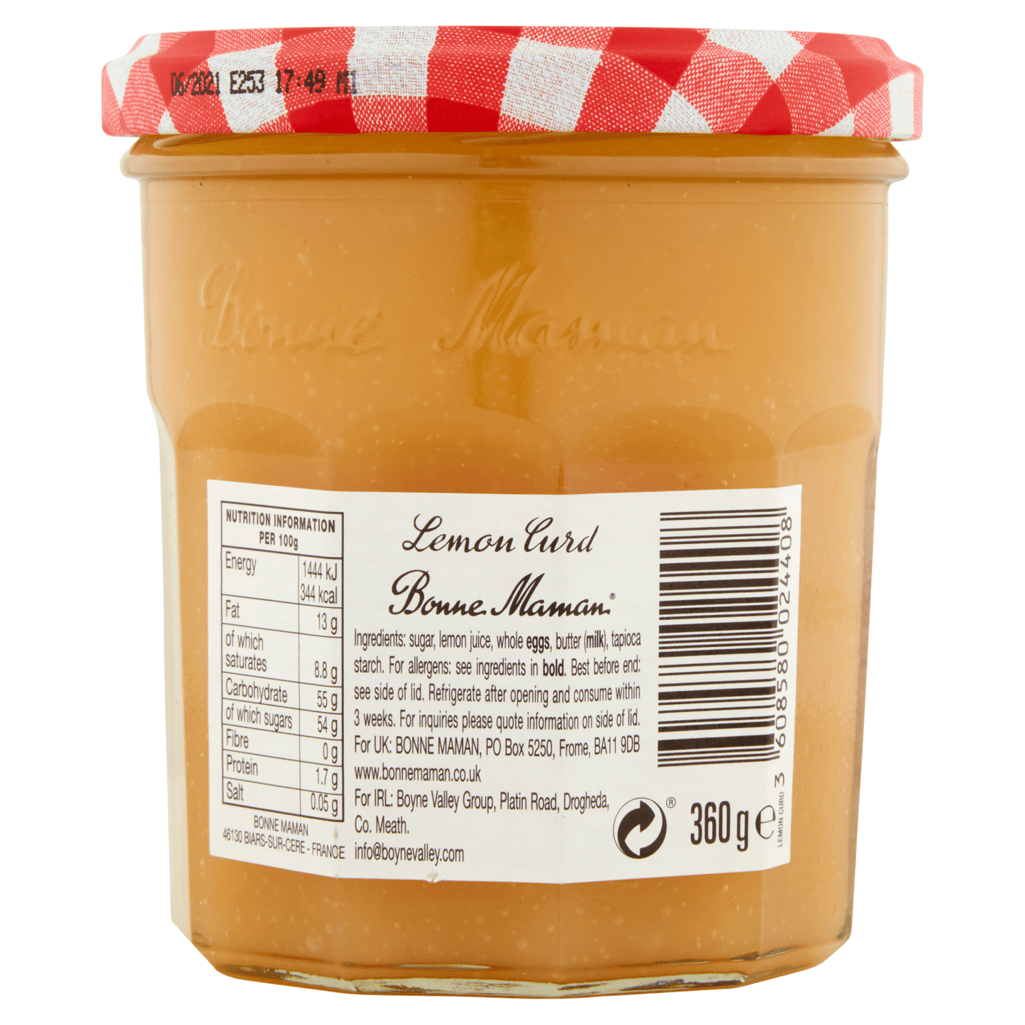 Bonne Maman Lemon Curd 360g - UK Food & Drink - 3608580024408