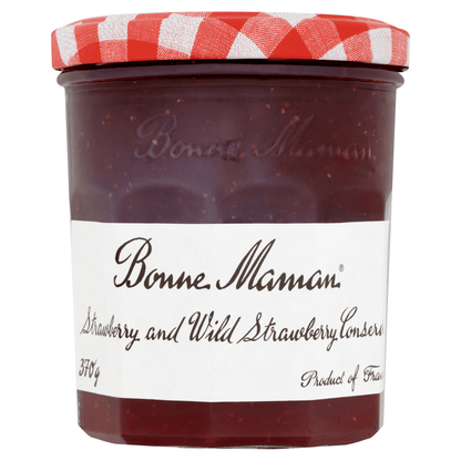 Bonne Maman Strawberry and Wild Strawberry Conserve 370g - UK Food & Drink - 3045320094015