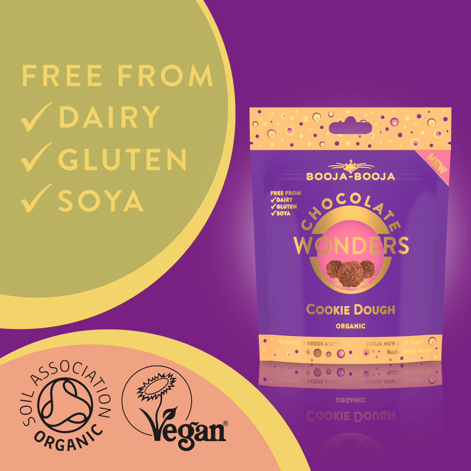 Booja - Booja Organic Cookie Dough Chocolate Wonders 65g - UK Food & Drink - 5060002044469