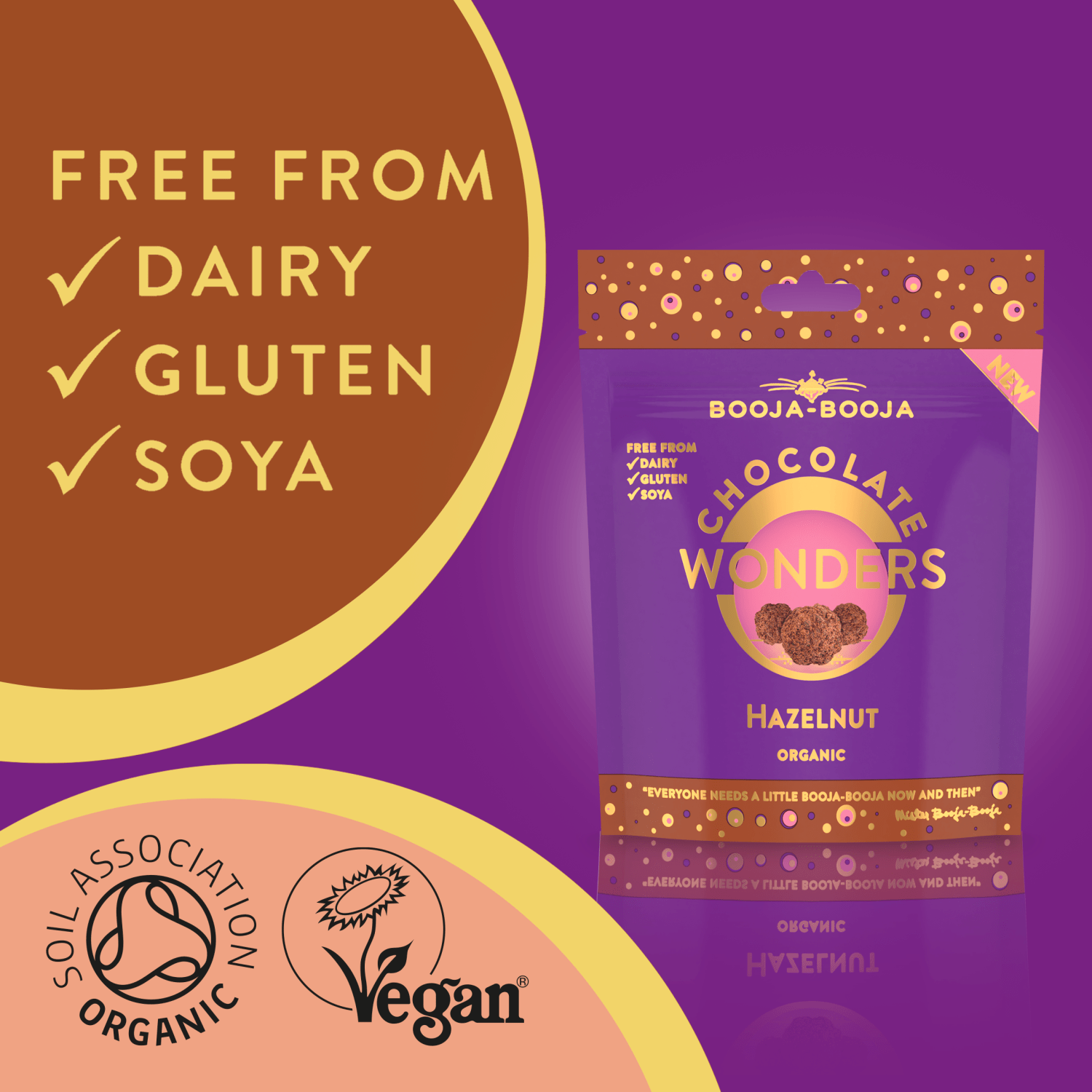 Booja - Booja Organic Hazelnut Chocolate Wonders 65g - UK Food & Drink - 5060002044438