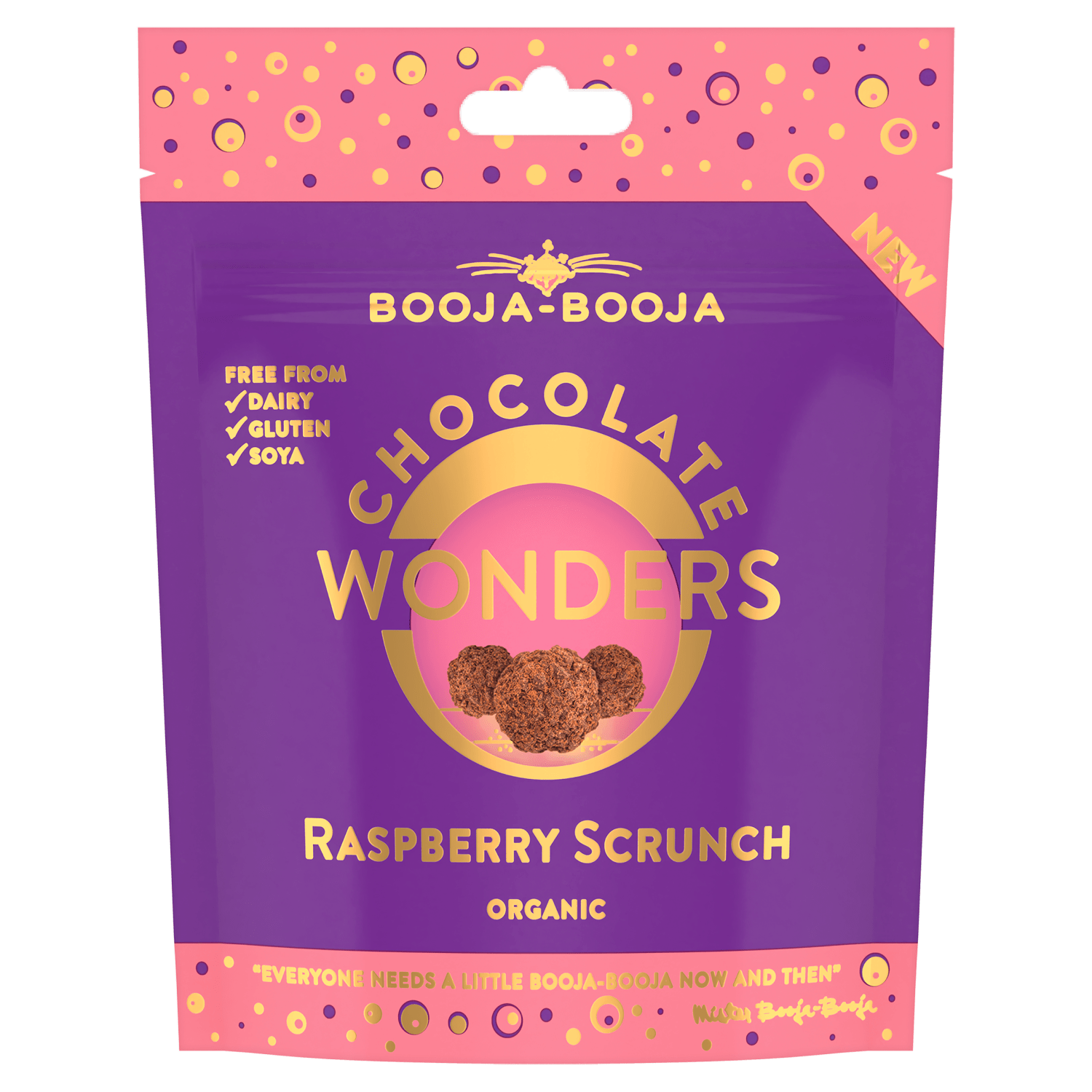 Booja - Booja Organic Raspberry Scrunch Chocolate Wonders 65g - UK Food & Drink - 5060002044452