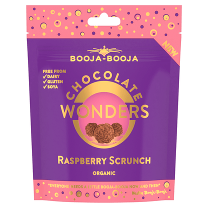 Booja - Booja Organic Raspberry Scrunch Chocolate Wonders 65g - UK Food & Drink - 5060002044452