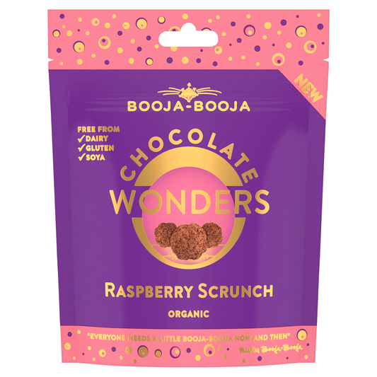 Booja - Booja Organic Raspberry Scrunch Chocolate Wonders 65g - UK Food & Drink - 5060002044452