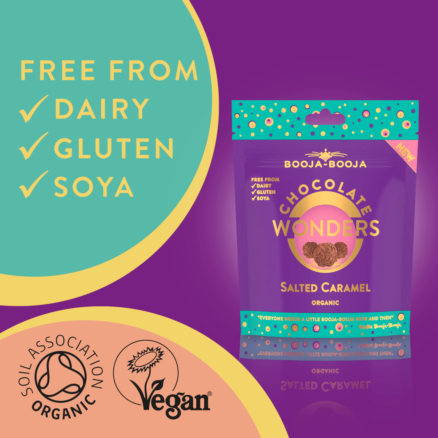 Booja - Booja Original Salted Caramel Chocolate Wonders 65g - UK Food & Drink - 5060002044445